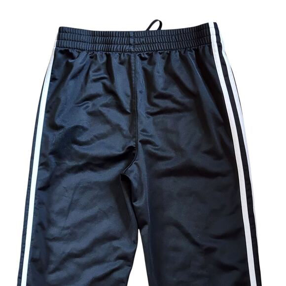 Adidas Boys Athletic Pants Size L 14/16 Gray White Striped Straight Leg Pockets - Picture 9 of 11